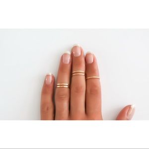 NWOT- Express Gold Midi Ring Set
